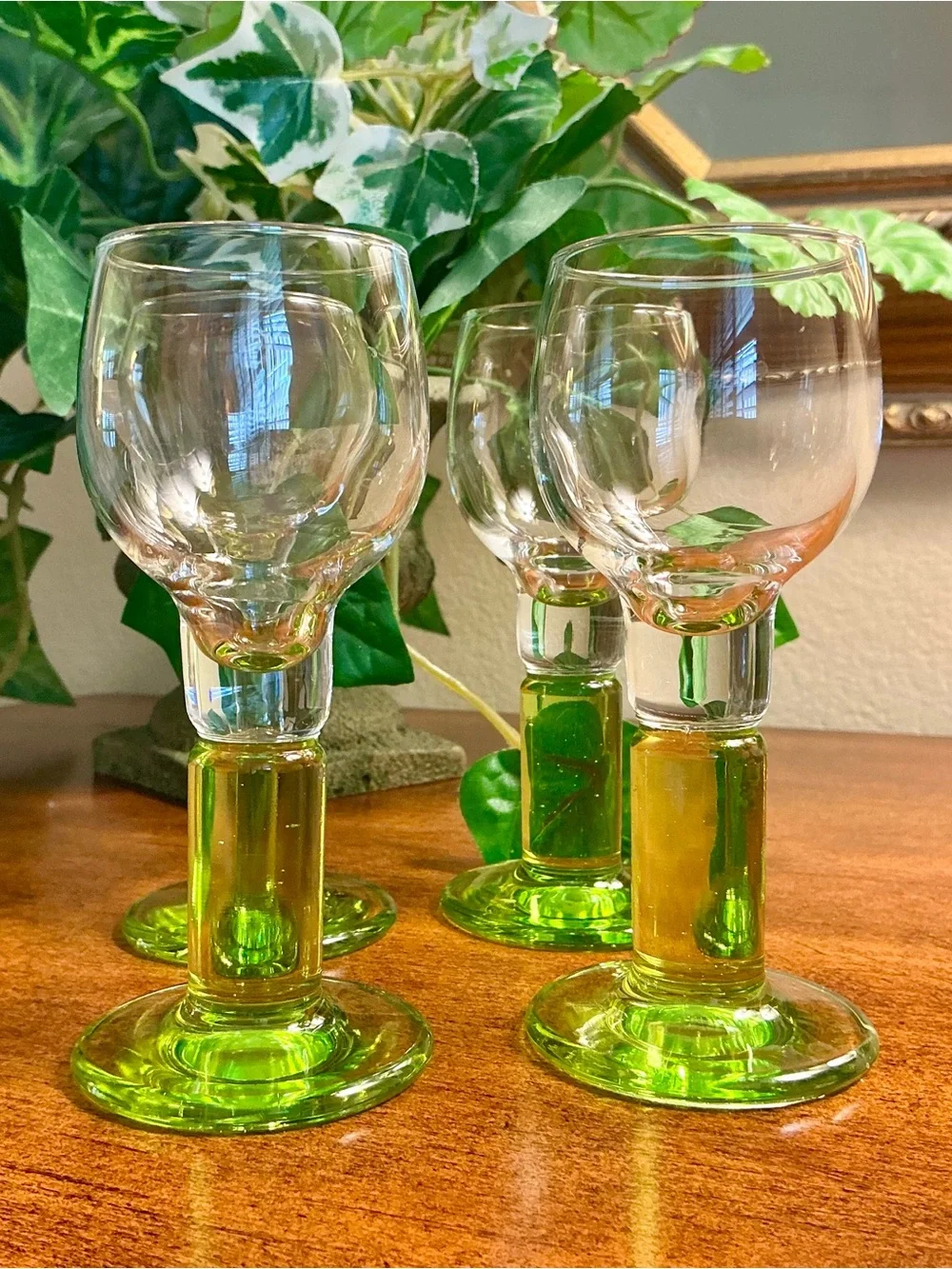 Classic Italian Vintage Bormiolo Rocco Limoncino Cordial Glasses-set of 4